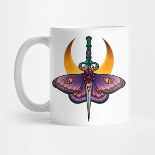 Neo Traditional Moth Dagger Tattoo Mug